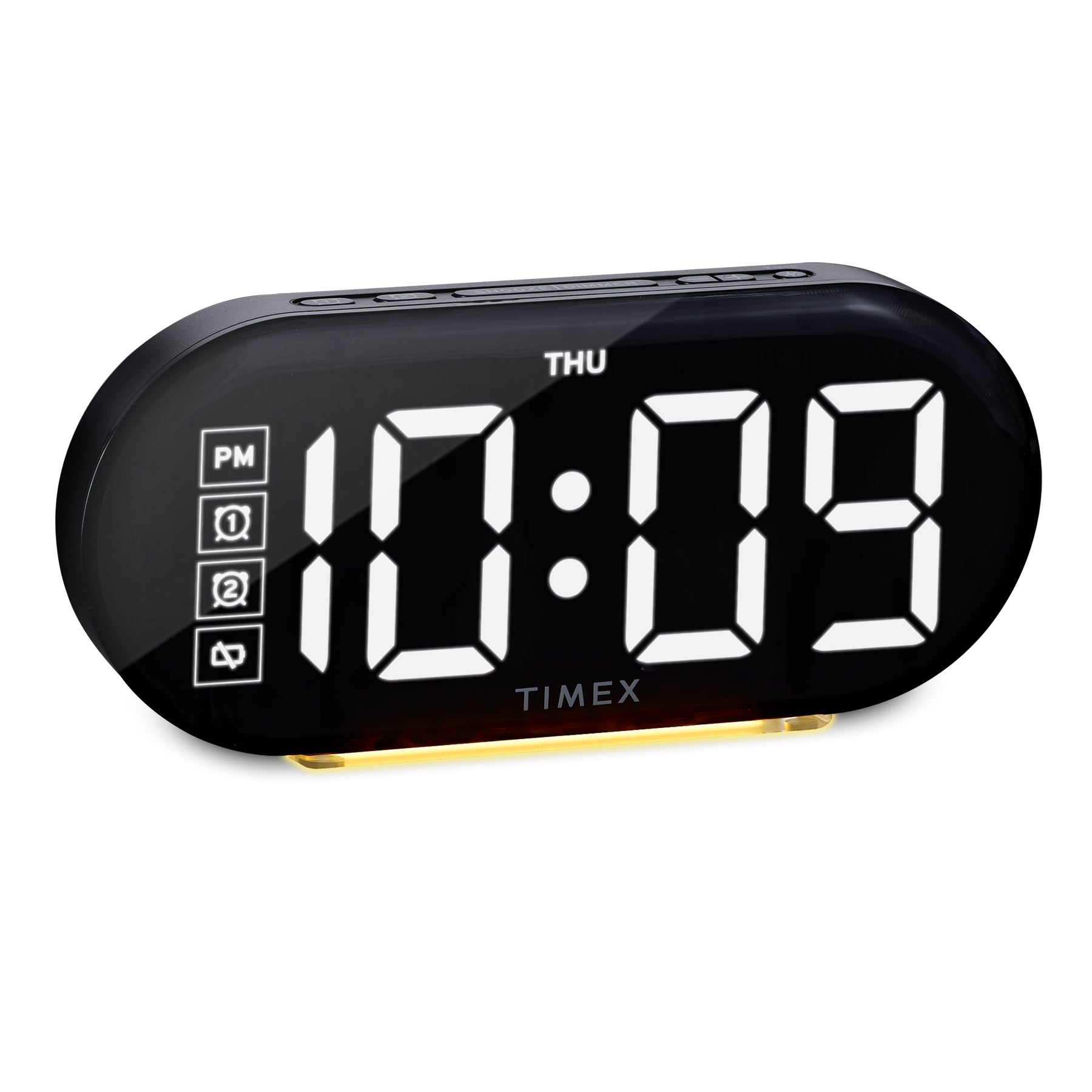 Timex Alarm Clock with Large Display, Night Light and USB Charger