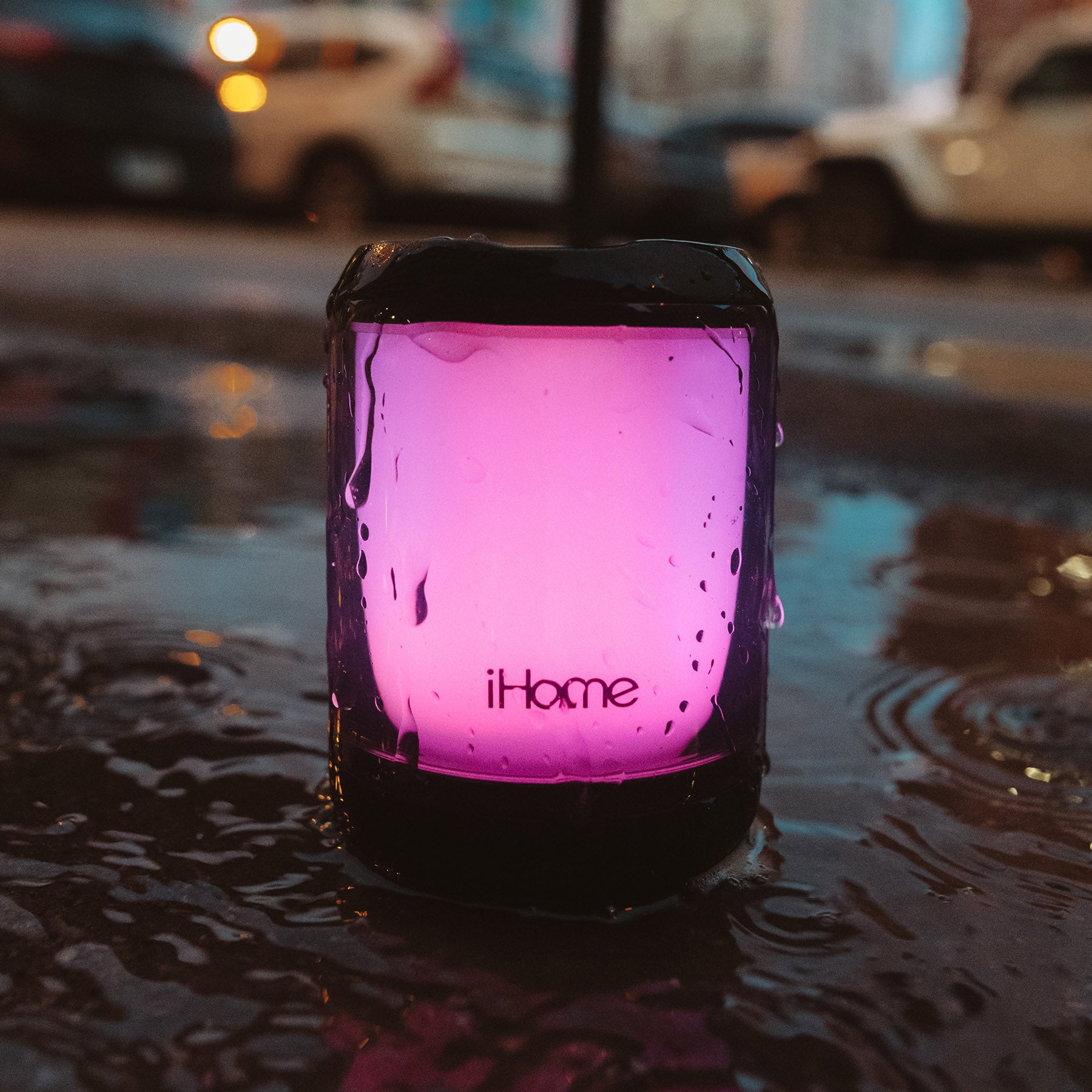Waterproof Bluetooth Speaker with Color Changing Lights, Portable and Rechargeable (iBT800BOL)