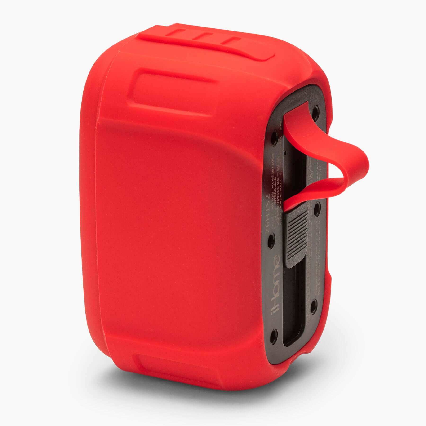 Bluetooth Speaker with 18 Hour Battery, Portable and Rechargeable (iBT300R - Red) - ihomedotcom