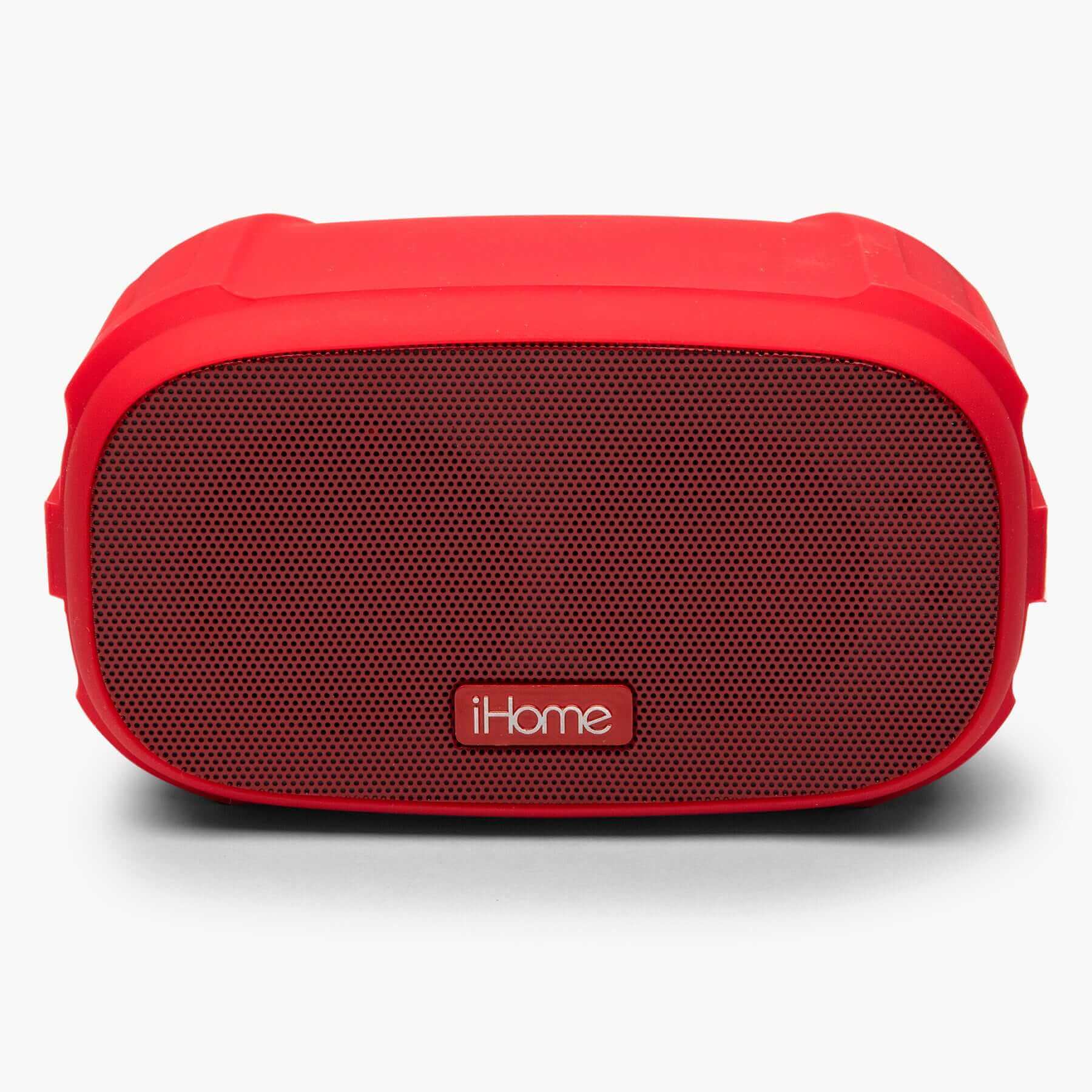 Bluetooth Speaker with 18 Hour Battery, Portable and Rechargeable (iBT300R - Red) - ihomedotcom