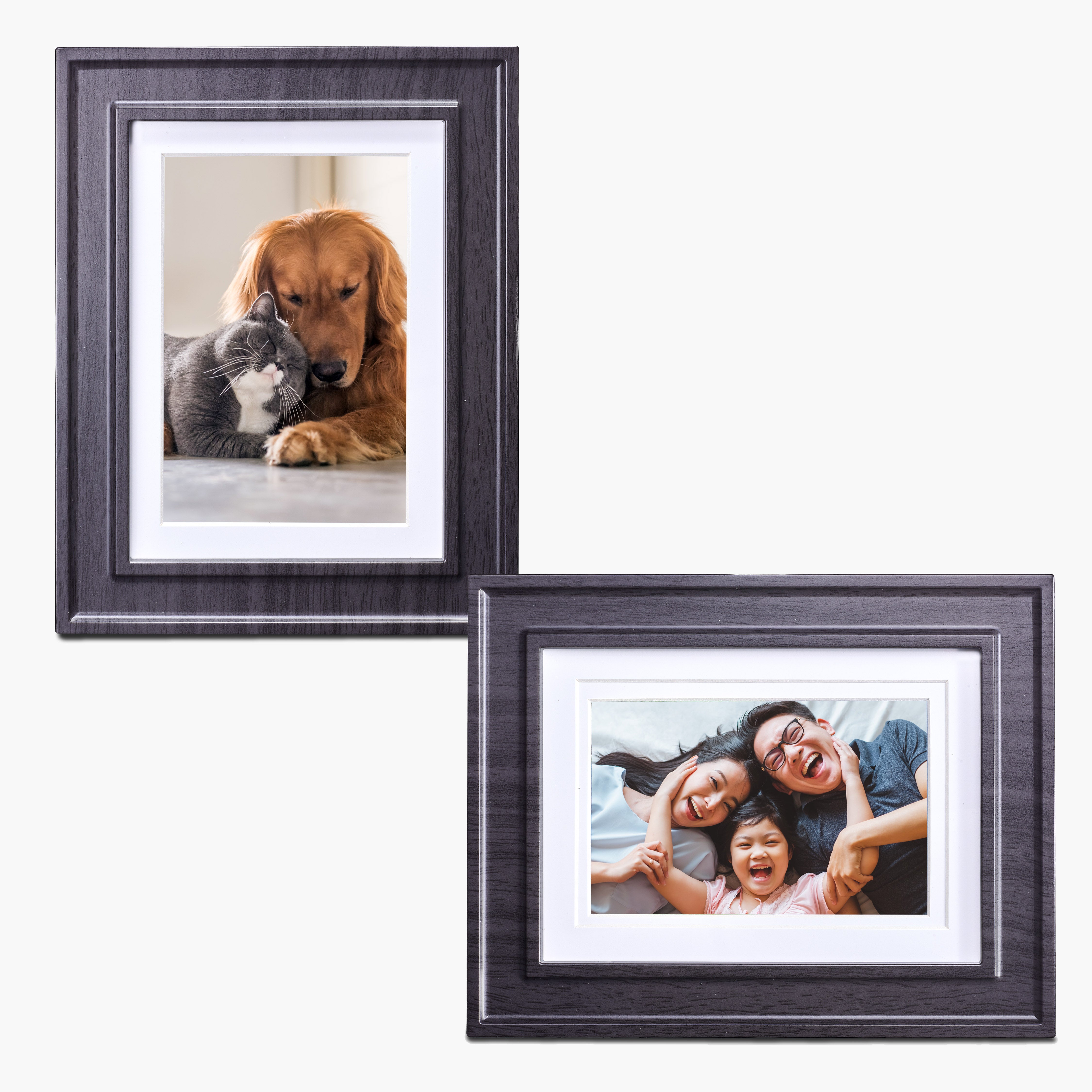 iHome Picture Frame with 3 USB Chargers, Accommodates 5x7 or 4x6 Photos (iPF30)