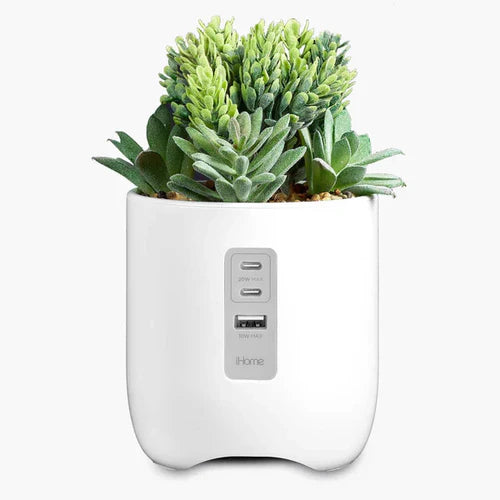 Enhance Your Space with the iHome Faux Succulent USB Charging Station