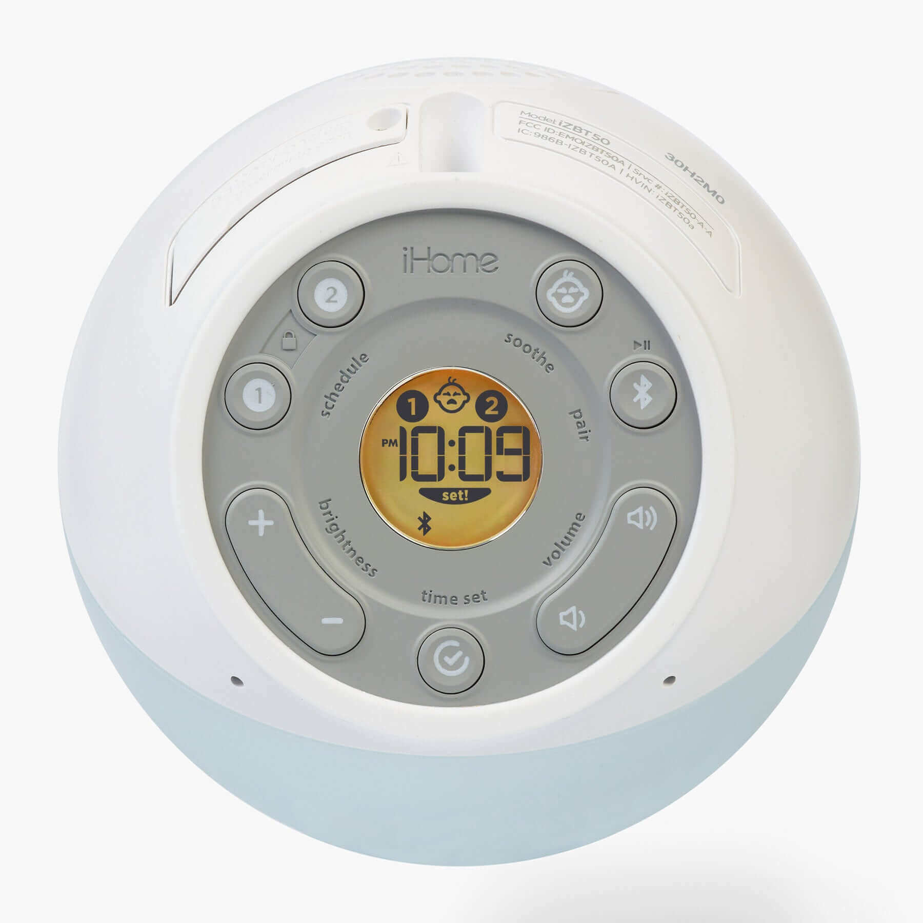 Baby Sound Machine with Night Light and Cry Sensor (iZBT50) - ihomedotcom