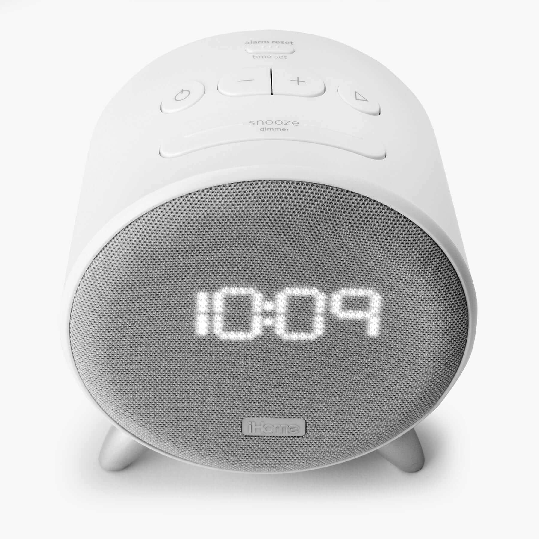 Bluetooth Alarm Clock with USB Charger (iOP235) - ihomedotcom