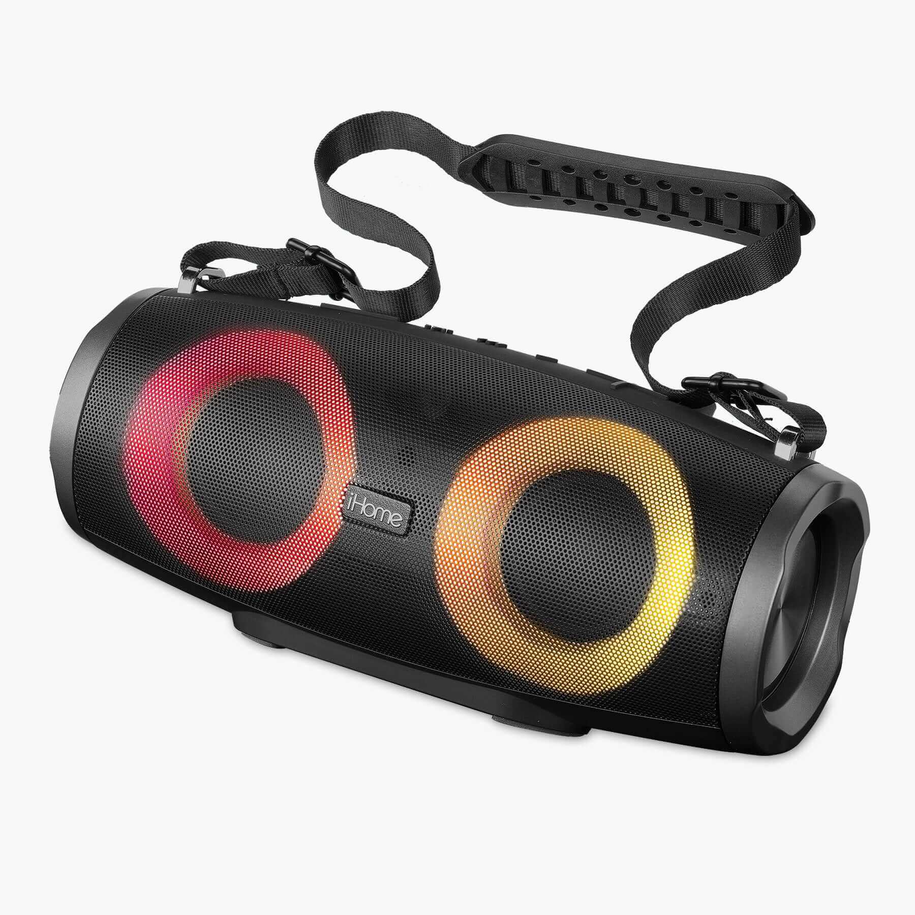 Bluetooth Speaker Boombox with FM Radio and Color Changing Lights - (iBT915B.EXv24) - ihomedotcom