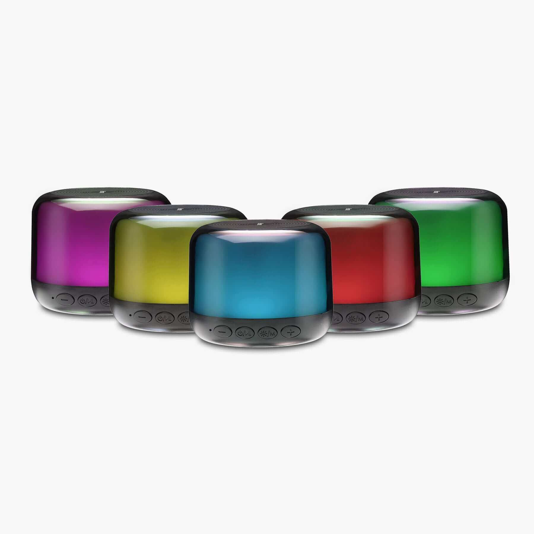 Bluetooth Speaker with Color Changing Lights, Portable and Rechargeable (iBT64) - ihomedotcom