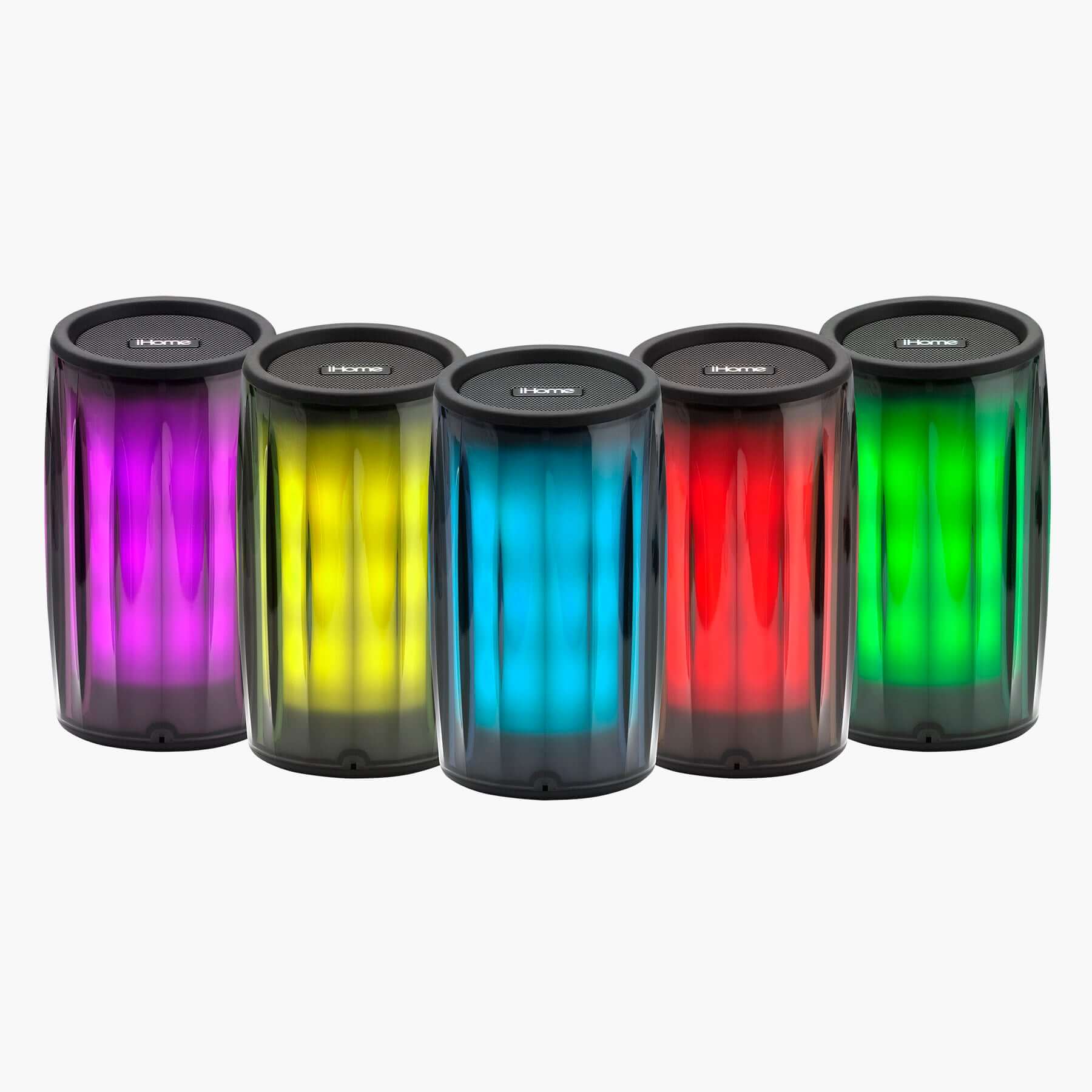 Bluetooth Speaker with Color Changing Lights, Portable and Rechargeable (iBT780) - ihomedotcom