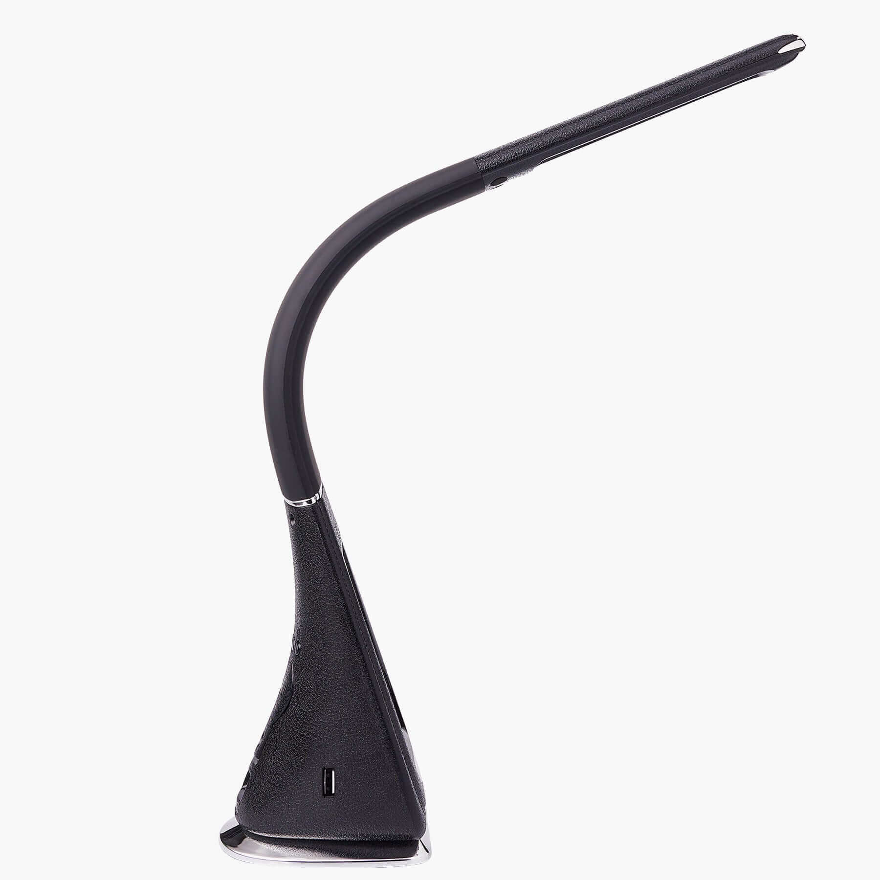 Desk Lamp for Bedroom, Reading Light with Alarm Clock and USB Charging (IL100B) - Black - ihomedotcom