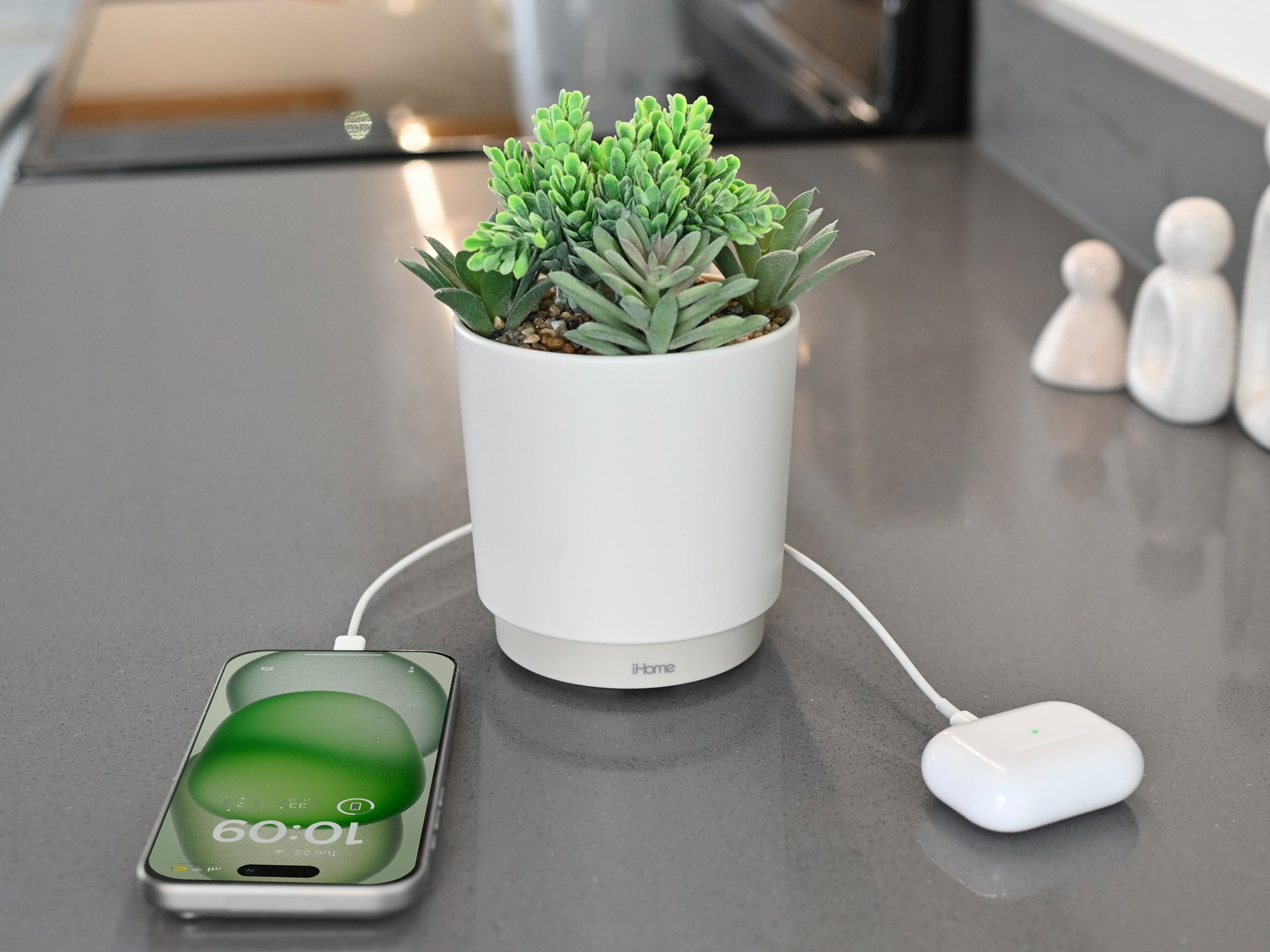 Sound Machine with Bluetooth Speaker, Flameless Candle, and Sleep Soun