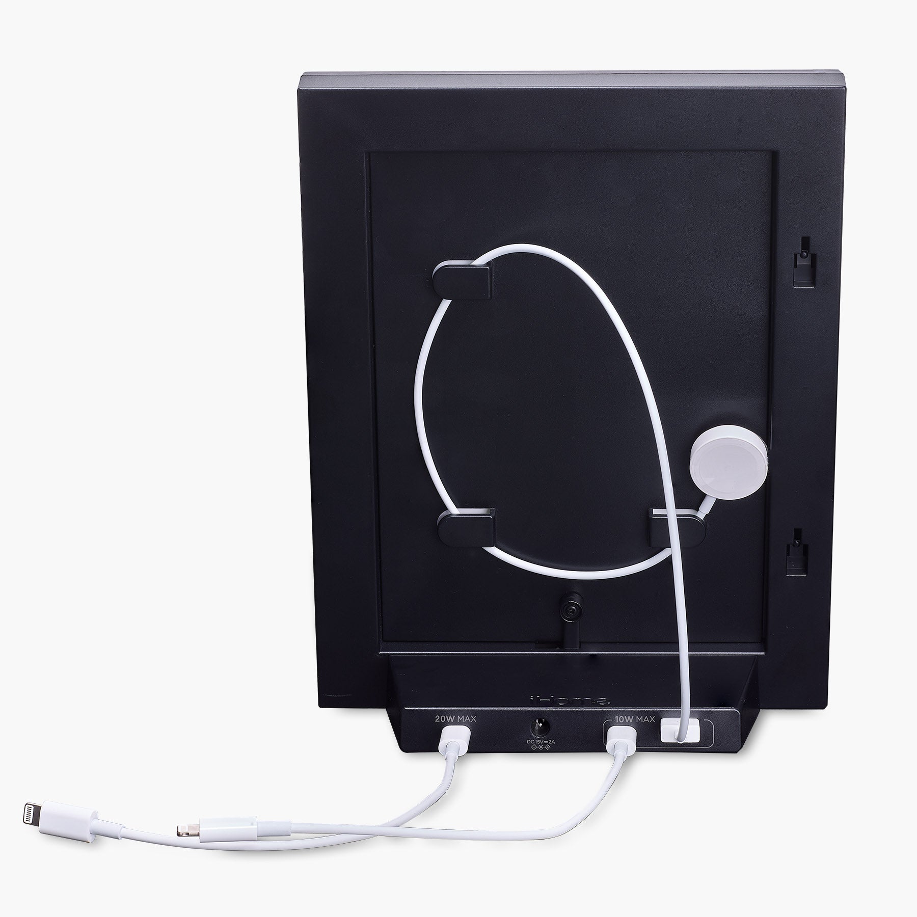 iHome Picture Frame with 3 USB Chargers, Accommodates 5x7 or 4x6 Photos (iPF30) - ihomedotcom