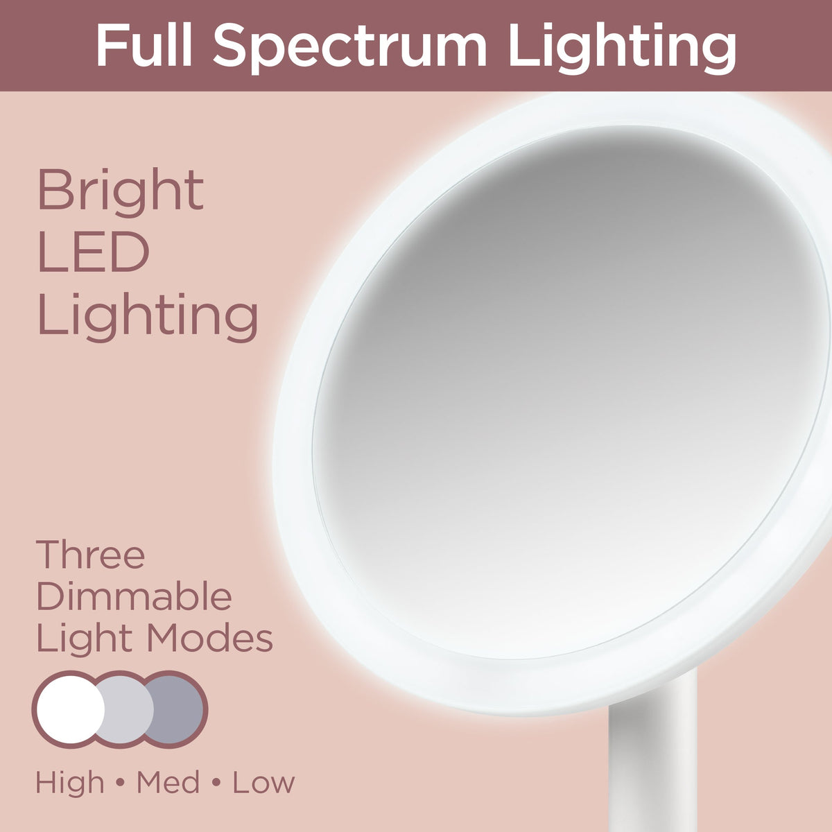 Makeup Mirror with Lights, Wireless Charger and Bluetooth Speaker (iPCVBT19VM) - ihomedotcom