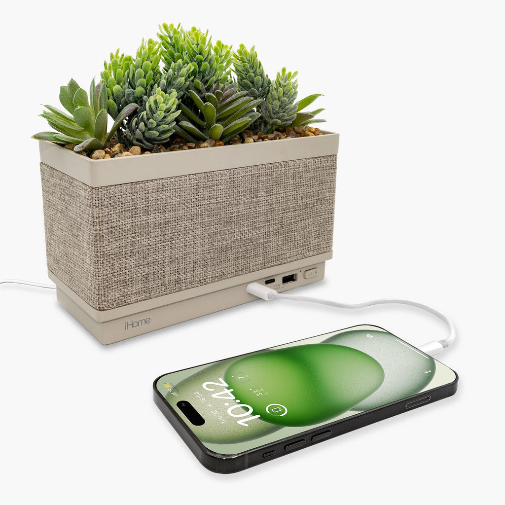 iHome PowerPlant Portable Bluetooth Speaker with Multiple USB Charging Ports