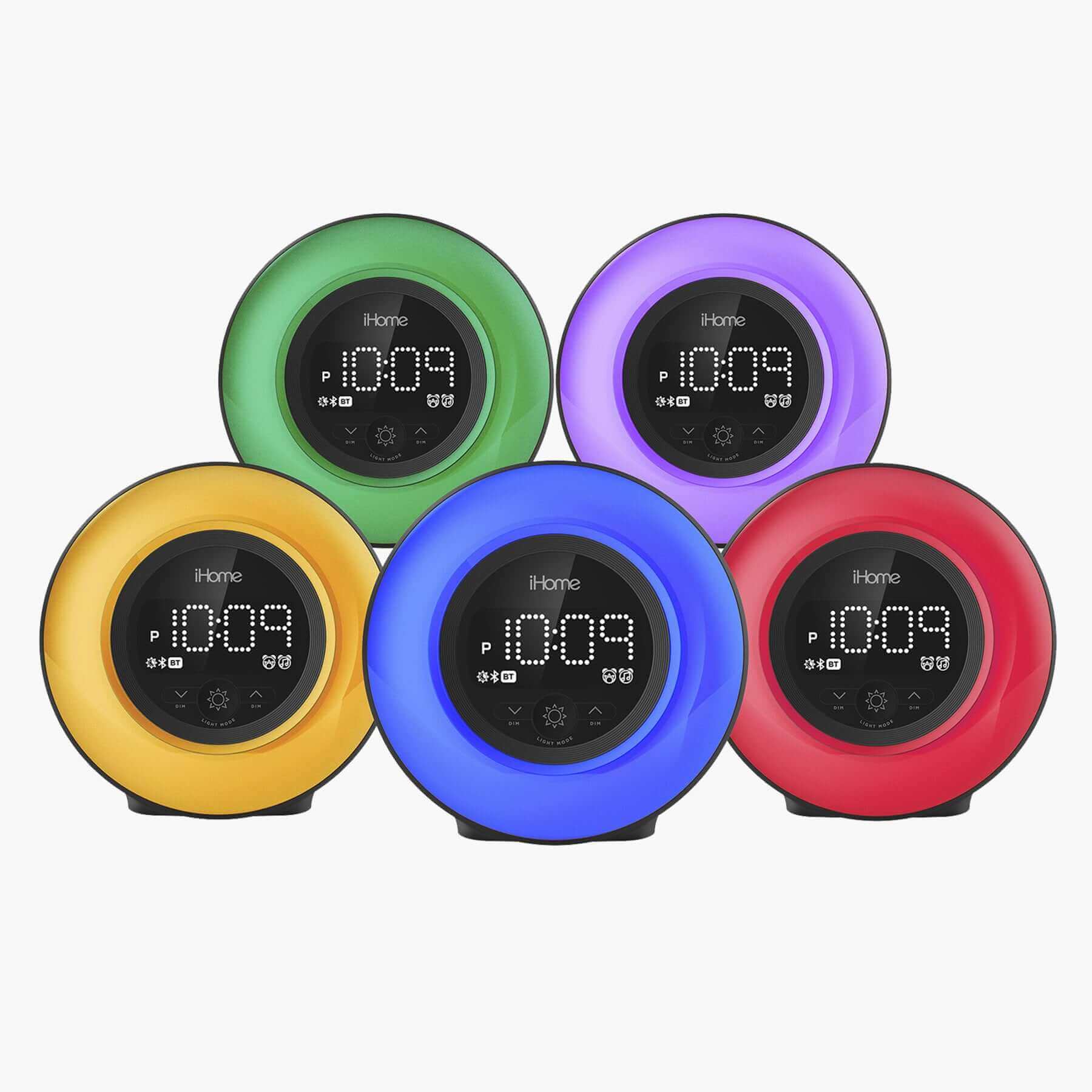 Powerglow Clock Radio with Bluetooth Speaker and USB Charging (iBT295) - ihomedotcom