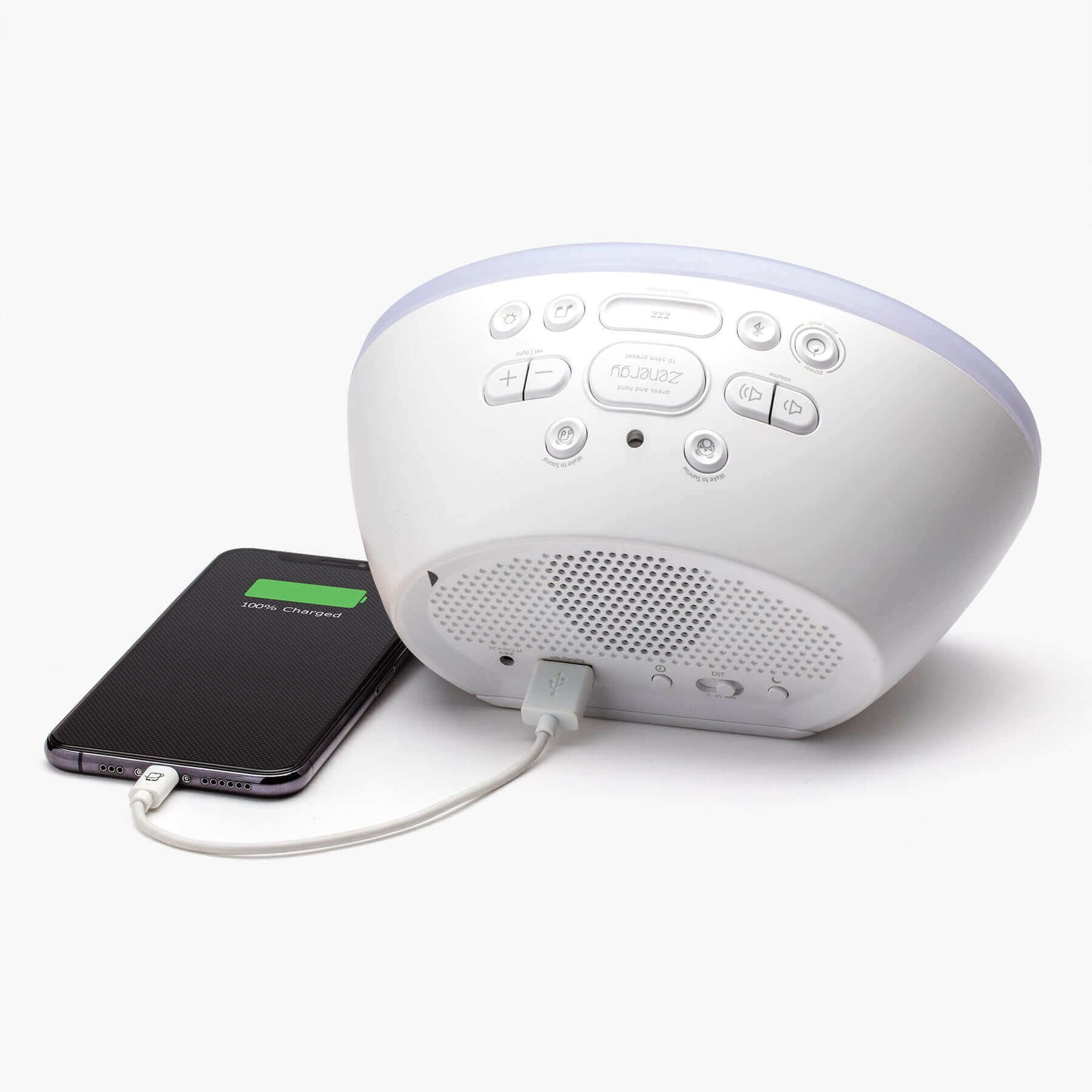 Sunrise Alarm Clock with Sleep Sounds and USB Charging (iZBT3) - ihomedotcom