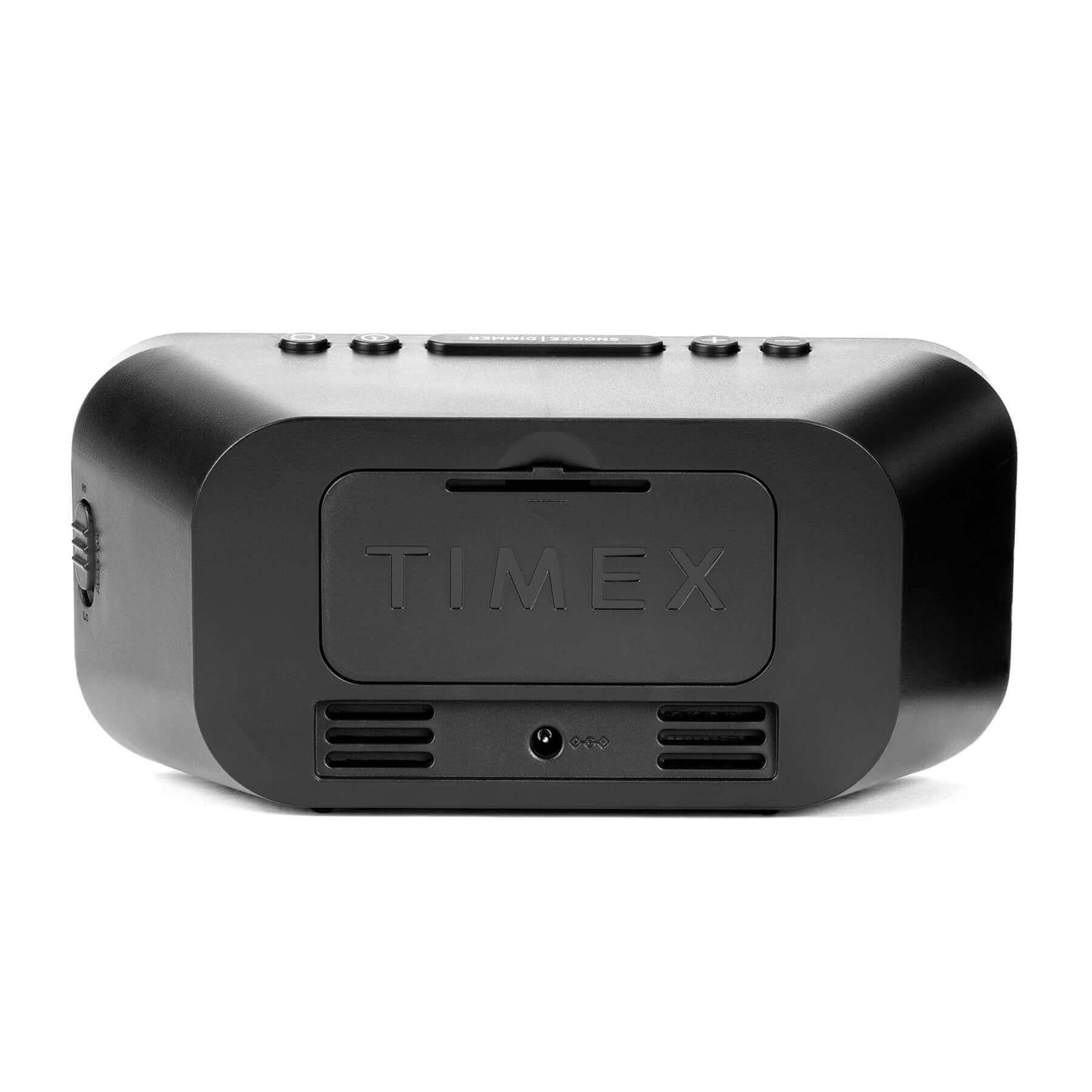 Timex Alarm Clock with Large Display, Includes 120V Power Adapter – Black (T121B) - ihomedotcom