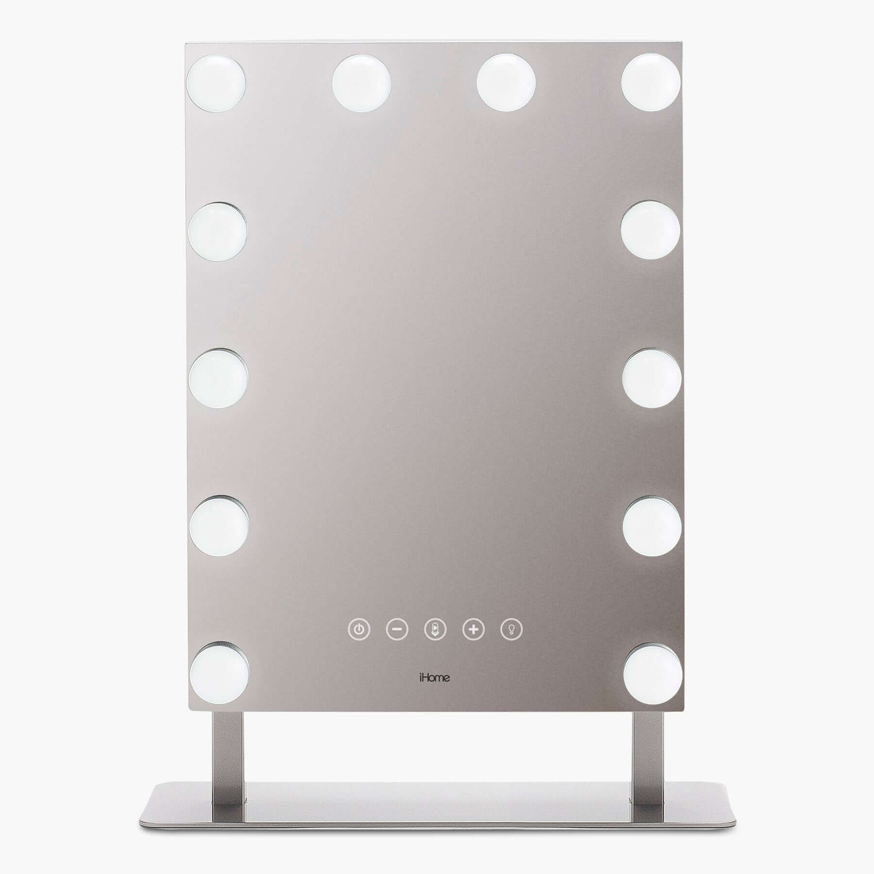 Vanity Mirror with Lights, Luxury Hollywood Mirror Includes Bluetooth Speaker, USB Charging, and Magnifying Mirror (iCVBT15) - ihomedotcom