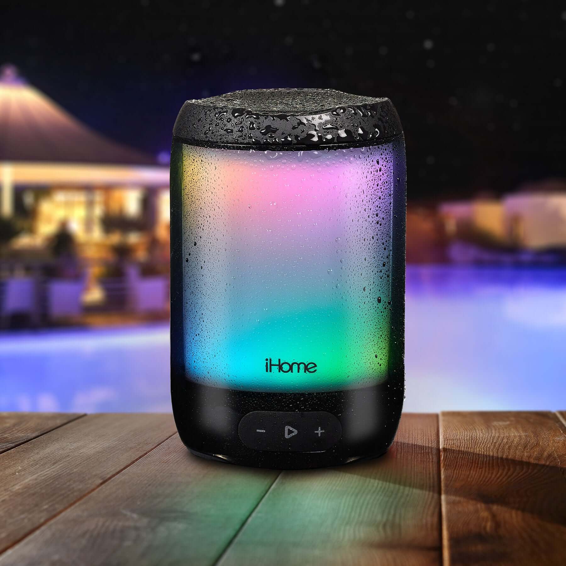 Waterproof Bluetooth Speaker with 30 Hour Mega Battery, Portable and Rechargeable (iBT840) - ihomedotcom