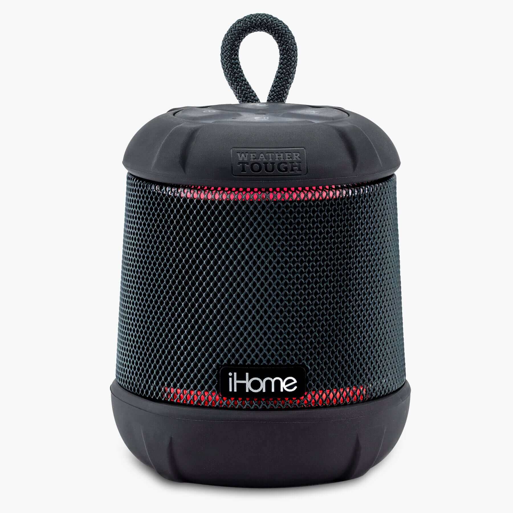 Waterproof Bluetooth Speaker with Accent Lighting, Portable and Rechargeable (iBT155) - ihomedotcom