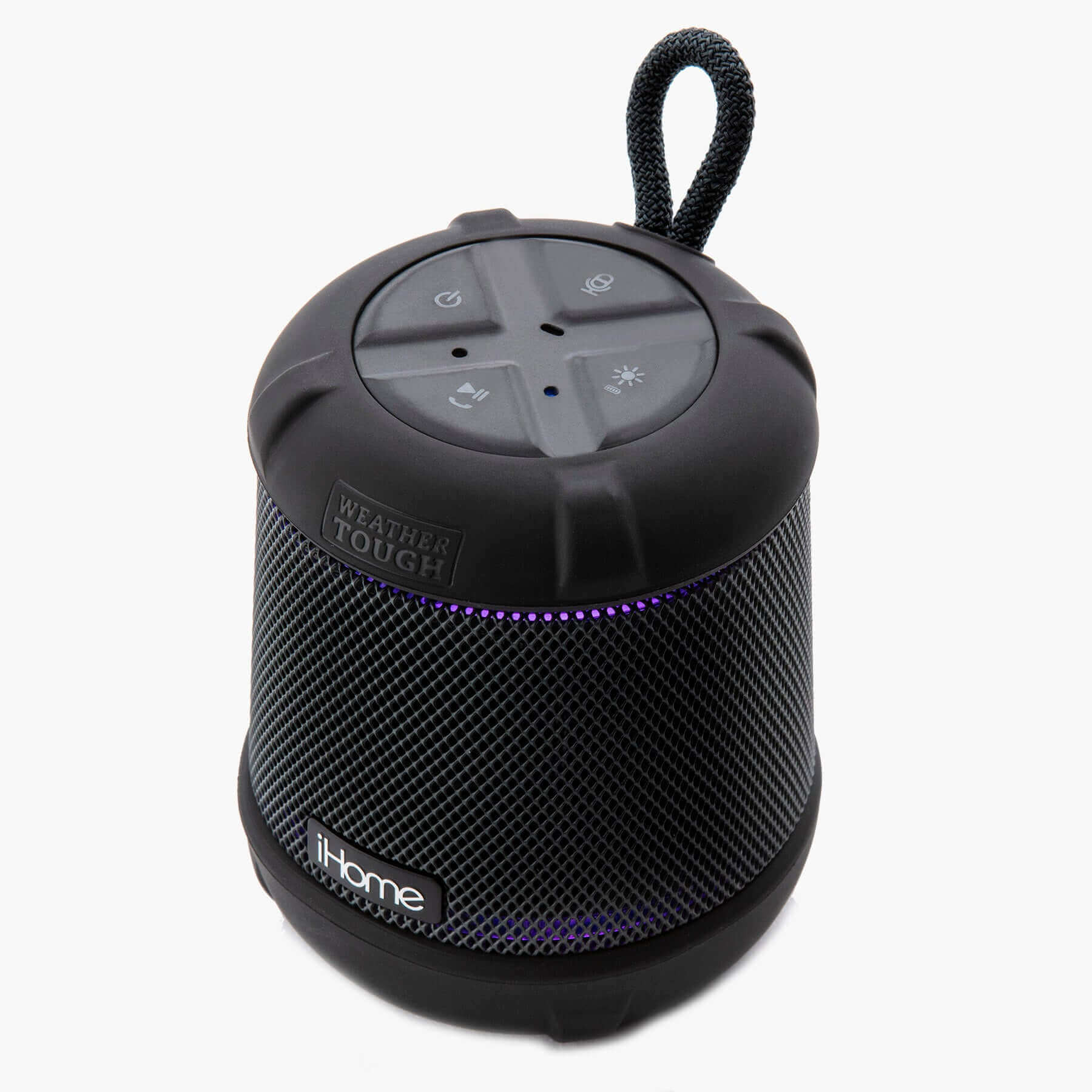 Waterproof Bluetooth Speaker with Accent Lighting, Portable and Rechargeable (iBT155) - ihomedotcom