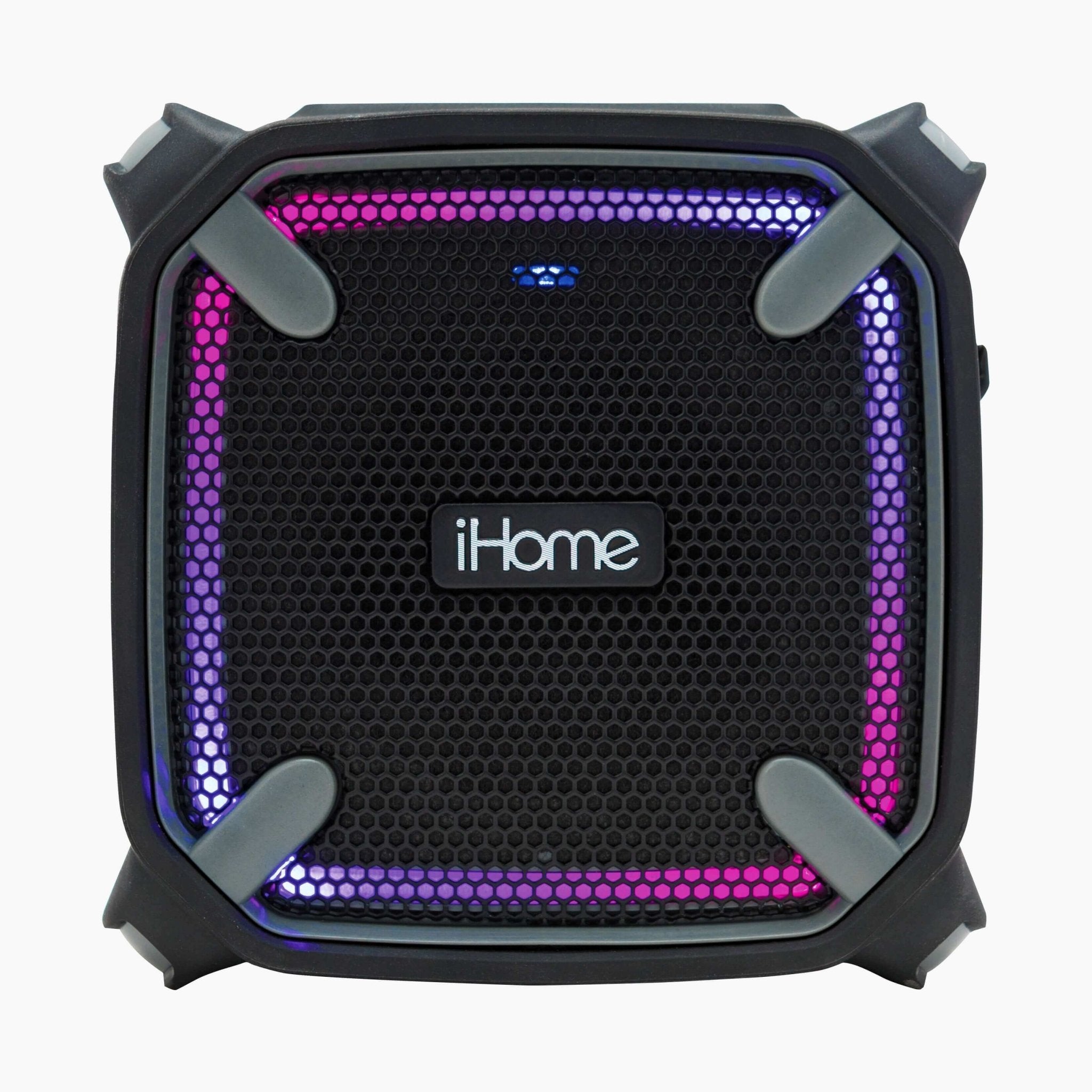 Waterproof Bluetooth Speaker with Color Changing Lights (iBT371BG) - ihomedotcom