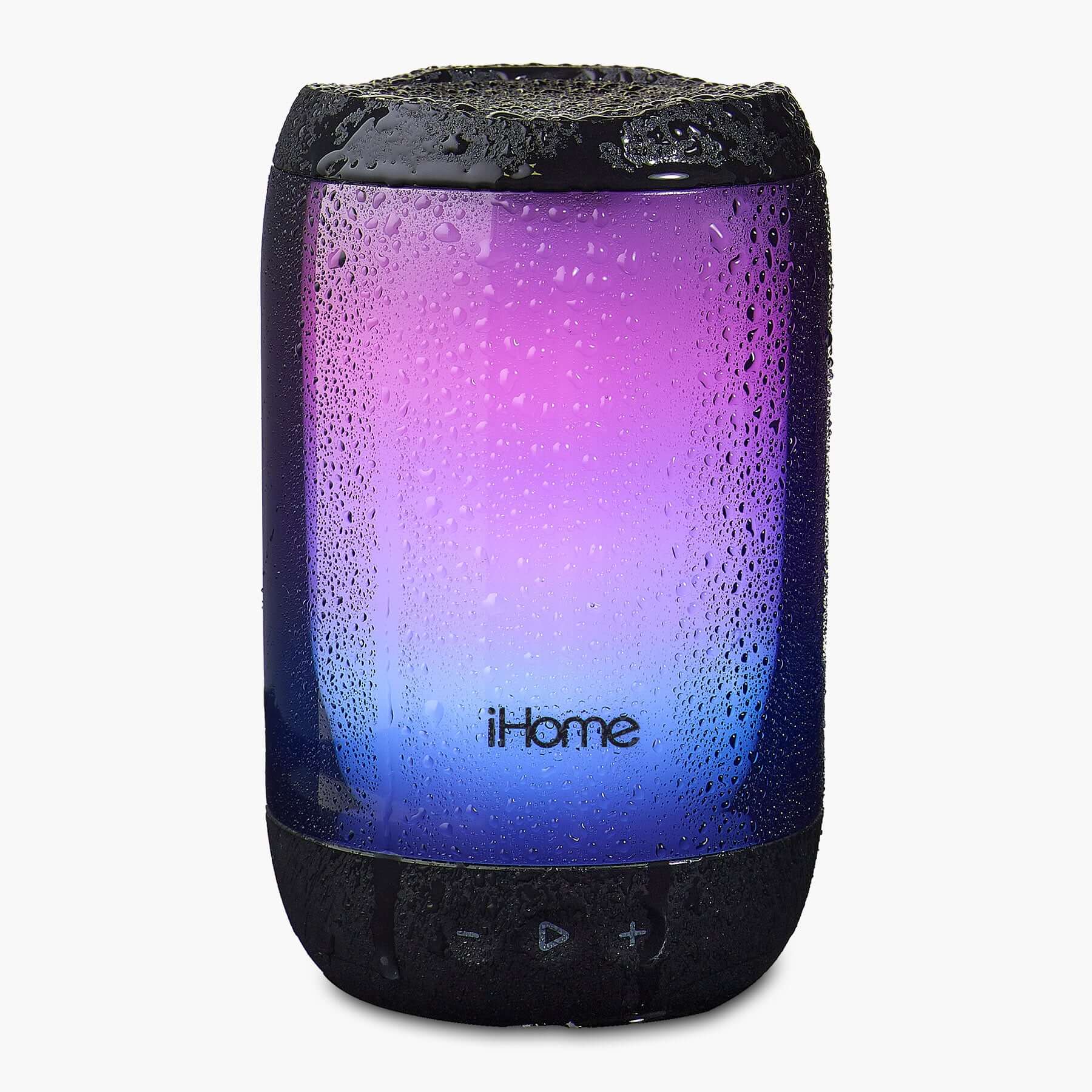 Waterproof Bluetooth Speaker with Lights, Portable and Rechargeable (iBT820BOL) - ihomedotcom