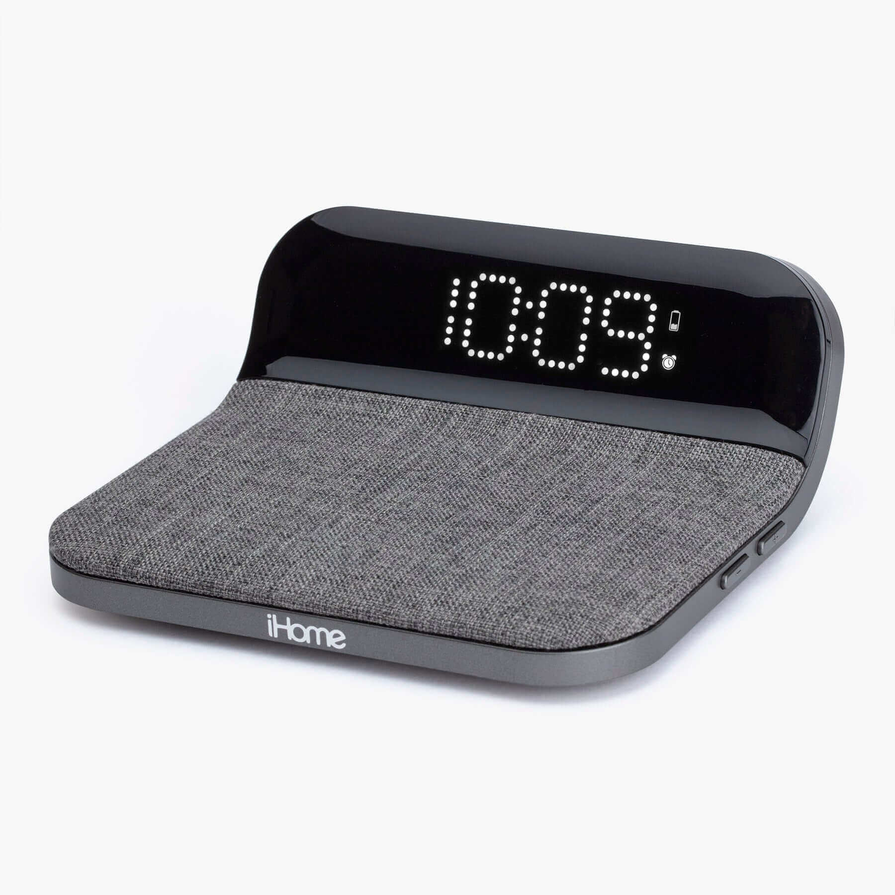 Wireless Charger with Alarm Clock and USB Charging (iW19) - ihomedotcom