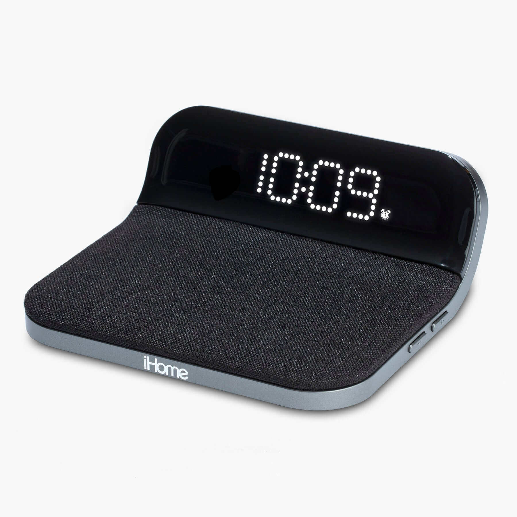 Wireless Charger with Digital Alarm Clock and USB Charging (iW18BG) - ihomedotcom