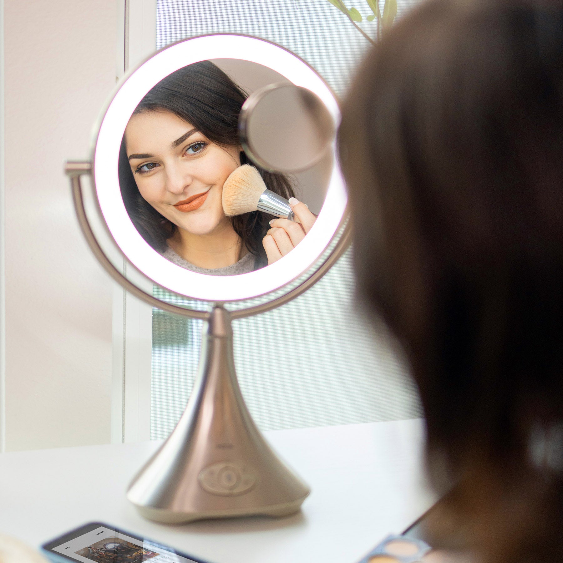 Vanity Mirror with Lights and Bluetooth, USB Charging, and Magnifying Mirror (iCVBT80)